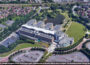 Aerial photo of a large business site.